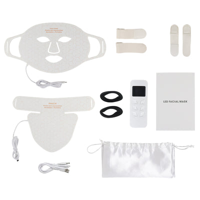 Mpow 4-Color Light Therapy Silicone Mask with Neck Care | 480 Chips Face & Neck Beauty Device