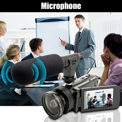 Mpow DV100 camera: 16-megapixel, 16x digital zoom, 32GB memory card, 2.4-inch screen, video and photo capabilities, multi-language support