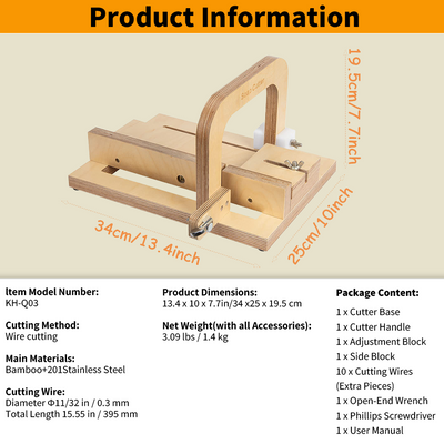 Mpow Handmade Wooden Soap Cutter
