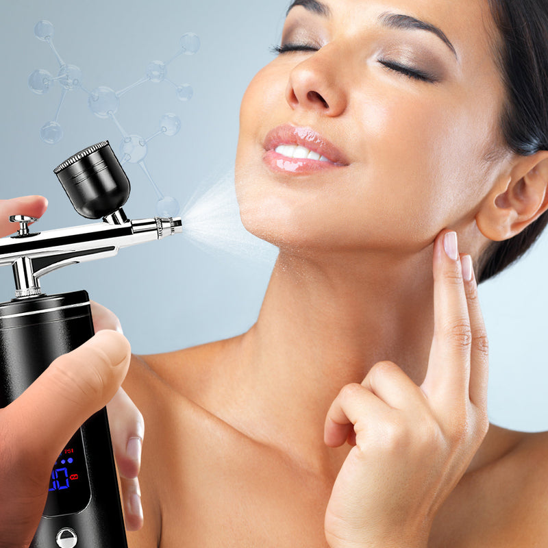 Mpow Rechargeable Portable Airbrush Kit - 3 Pressure Settings, 950mAh Battery, 0.3mm Nozzle for Art & DIY Projects