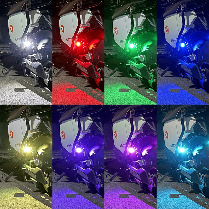 Mpow Motorcycle Strobe Light, Multi-Color LED Strobe Light, Remote Control, Suitable for Cars, Drones, Bicycles, and Outdoor Gear