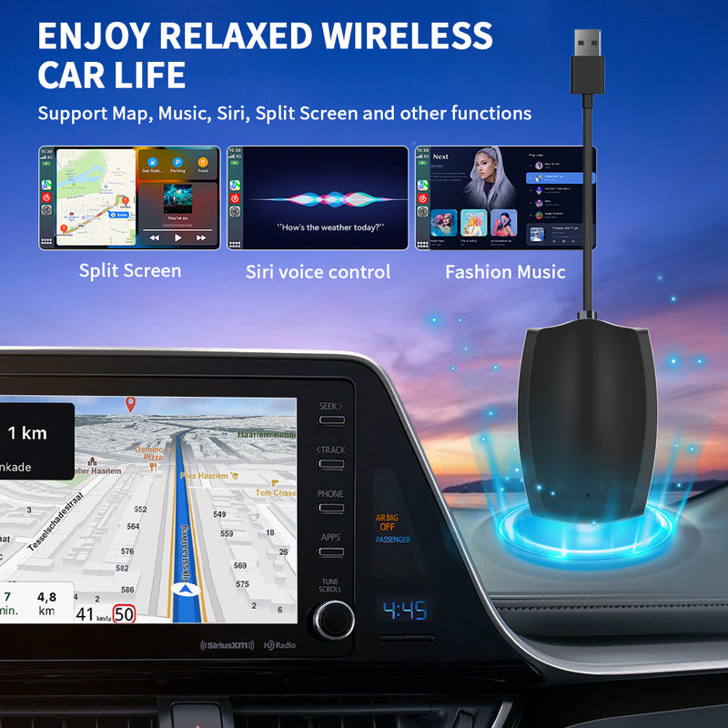 Mpow Wired to Wireless CarPlay/Android Auto Adapter