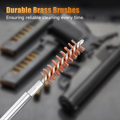 Mpow Barrel Cleaning Kit  - Aluminum Rods & Case, Complete Brass/Brush Set for All Calibers
