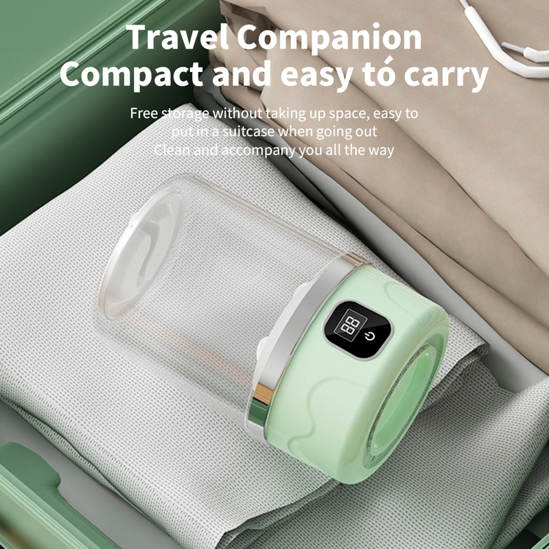 Mpow Mini Wireless Washing Machine with 3000mAh Rechargeable Battery and 15W Power for Efficient Cleaning, Portable, and Space-Saving Design for Underwear and Baby Clothes