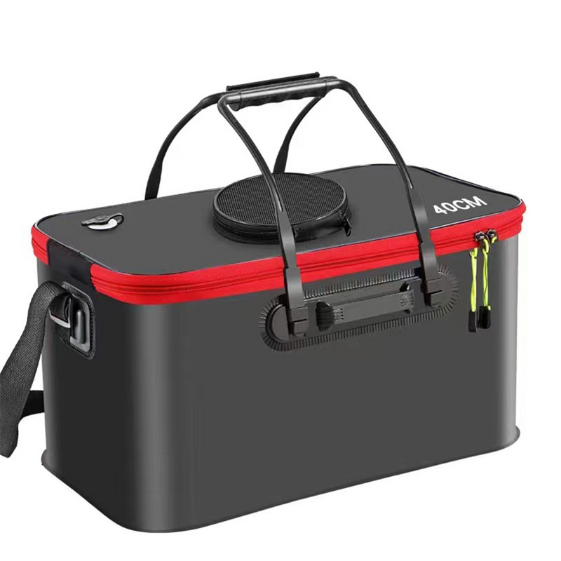 Mpow Foldable EVA Fishing Bucket + Rechargeable Oxygen Pump: Keeps Live Bait Fresh, Leakproof, Durable, and Multi-Purpose Portable Outdoor Fishing Tool