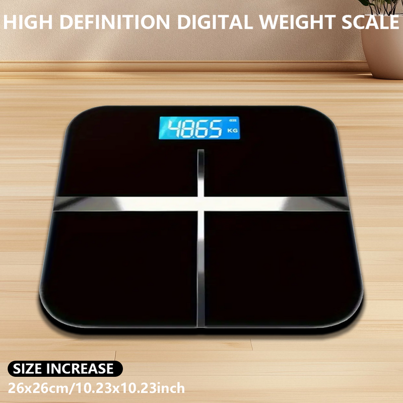 Mpow Smart Scale with 3.25-inch LCD Backlit Screen, Step-Through Technology, 6mm Tempered Glass, Automatic Calibration, and Multiple Unit Switching