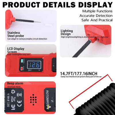 Mpow Automotive Circuit Tester Set - Comprehensive Electrical Diagnostic Tool for Cars