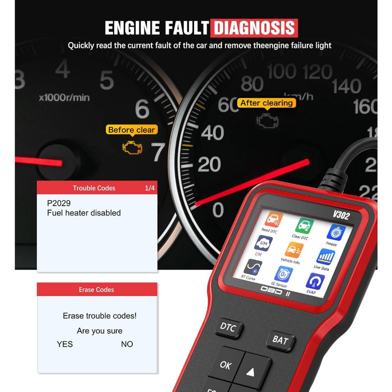 Mpow Car diagnostic equipment Red
