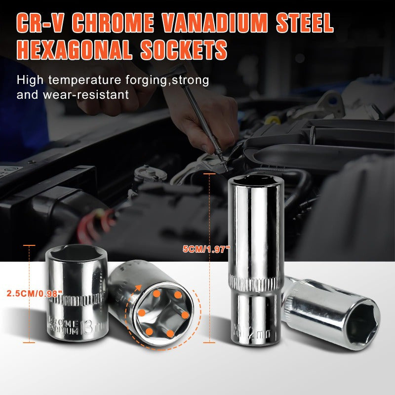 Mpow socket wrench set drive socket set