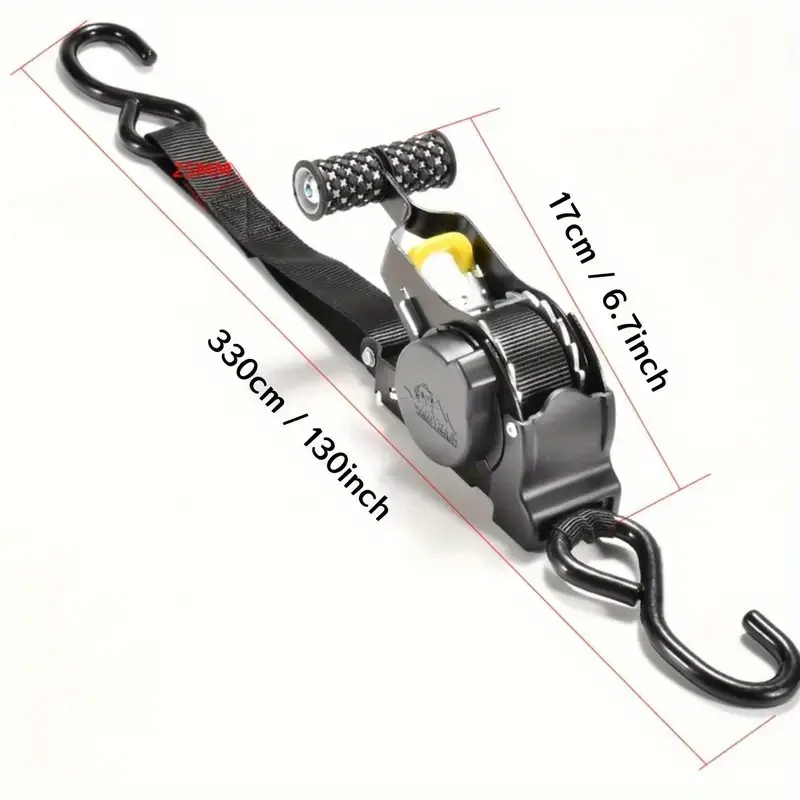 Mpow Automotive retractable tie-down straps, automatic tensioners, truck webbing straps, one-touch automatic retraction, perfect for securing cargo on vehicles