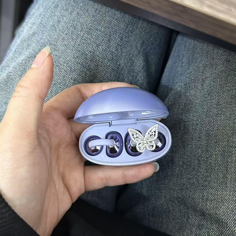 Mpow Detachable Crystal Ear Clip Earphones with Open-Back Bluetooth 5.4. A Fashionable Gift for Women with Ultra-Comfortable Wear