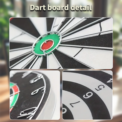 Mpow 18-inch Flocked Dartboard Set | Includes 6 16g Steel Needle Darts, Professional Tournament Standard