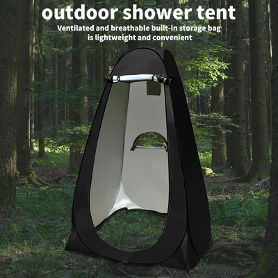 Mpow Pop - Up Camping Shower Tent with Solar Shower Bag - 6.2FT Height, Blocking, Portable Privacy Shelter