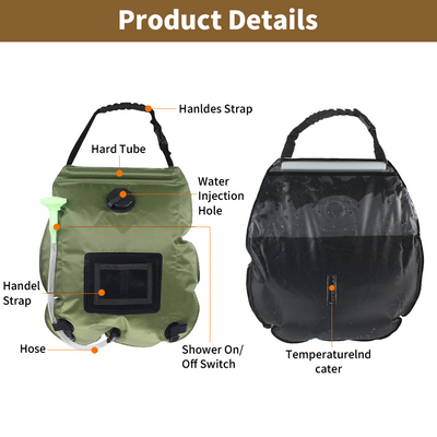 Mpow Pop - Up Camping Shower Tent with Solar Shower Bag - 6.2FT Height, Blocking, Portable Privacy Shelter