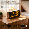 Mpow Alarm Clocks, Wood Grain, Digital Clock with Night Light, Desk Clock for Bedside, Power-Off Memory & Alarm, Dual Alarm, 5 Level Brightness +Off, 12/24H, 9min Snooze, Reveil Matin for Bedrooms