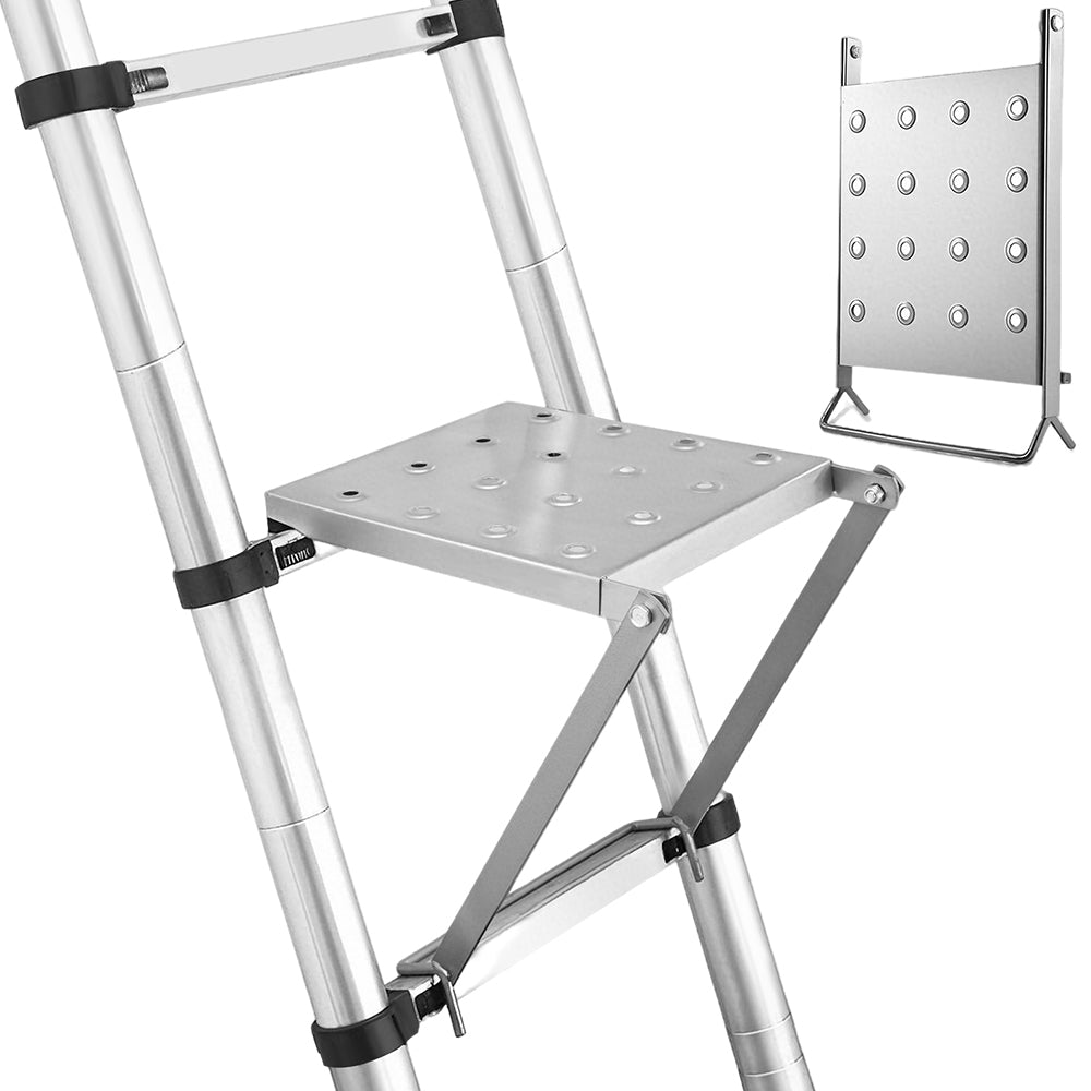 Telescoping Ladder Accessory - 35x26.5cm Iron Platform, 400LBS Capacity ...