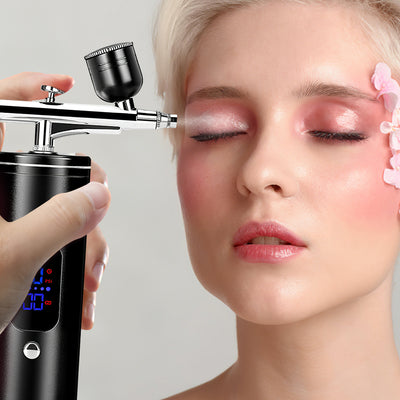 Mpow Rechargeable Portable Airbrush Kit - 3 Pressure Settings, 950mAh Battery, 0.3mm Nozzle for Art & DIY Projects
