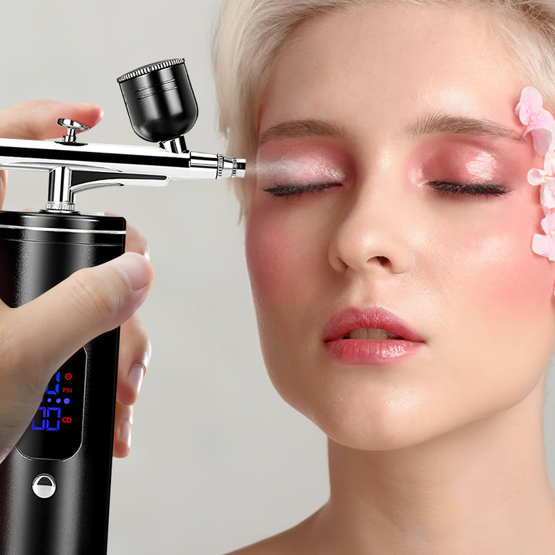 Mpow Rechargeable Portable Airbrush Kit - 3 Pressure Settings, 950mAh Battery, 0.3mm Nozzle for Art & DIY Projects