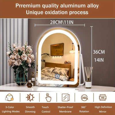 Mpow Lighted Makeup Mirror with 3-Color Dimmable Lighting