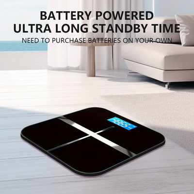 Mpow Smart Scale with 3.25-inch LCD Backlit Screen, Step-Through Technology, 6mm Tempered Glass, Automatic Calibration, and Multiple Unit Switching