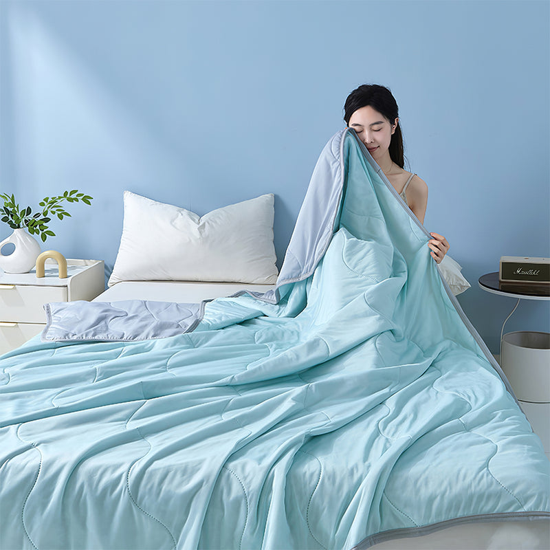 Mpow Cooling Air-Conditioning Quilt with Advanced Q-Max>0.4 Cooling Technology, Breathable and Skin-Friendly, Machine Washable