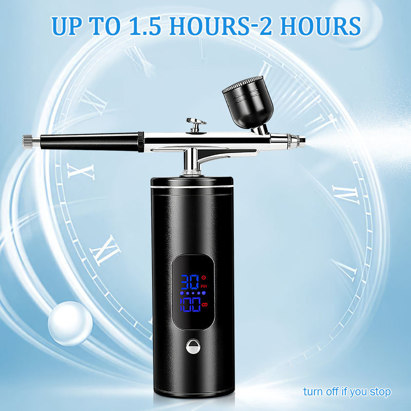 Mpow Rechargeable Portable Airbrush Kit - 3 Pressure Settings, 950mAh Battery, 0.3mm Nozzle for Art & DIY Projects