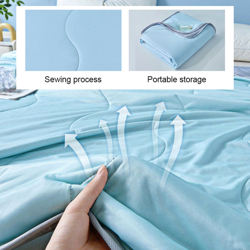 Mpow Cooling Air-Conditioning Quilt with Advanced Q-Max>0.4 Cooling Technology, Breathable and Skin-Friendly, Machine Washable