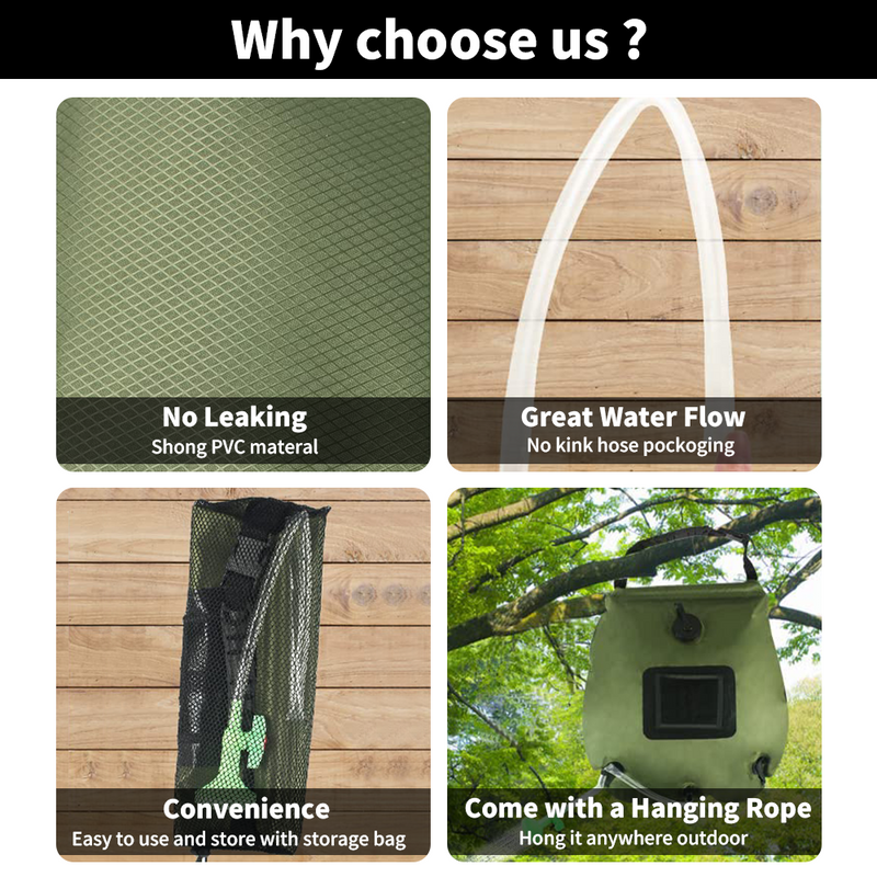 Mpow Pop - Up Camping Shower Tent with Solar Shower Bag - 6.2FT Height, Blocking, Portable Privacy Shelter