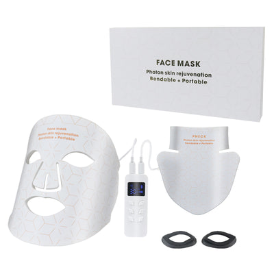 Mpow 4-Color Light Therapy Silicone Mask with Neck Care | 480 Chips Face & Neck Beauty Device