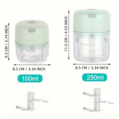 Mpow USB Rechargeable Electric Mini Garlic Chopper - 37W Power, 10-Second Mincing, 250ml Capacity, One-Touch Operation, Easy Cleaning