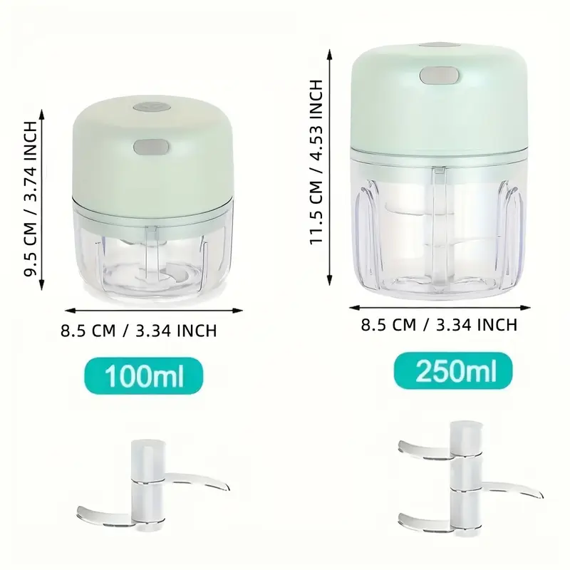 Mpow USB Rechargeable Electric Mini Garlic Chopper - 37W Power, 10-Second Mincing, 250ml Capacity, One-Touch Operation, Easy Cleaning