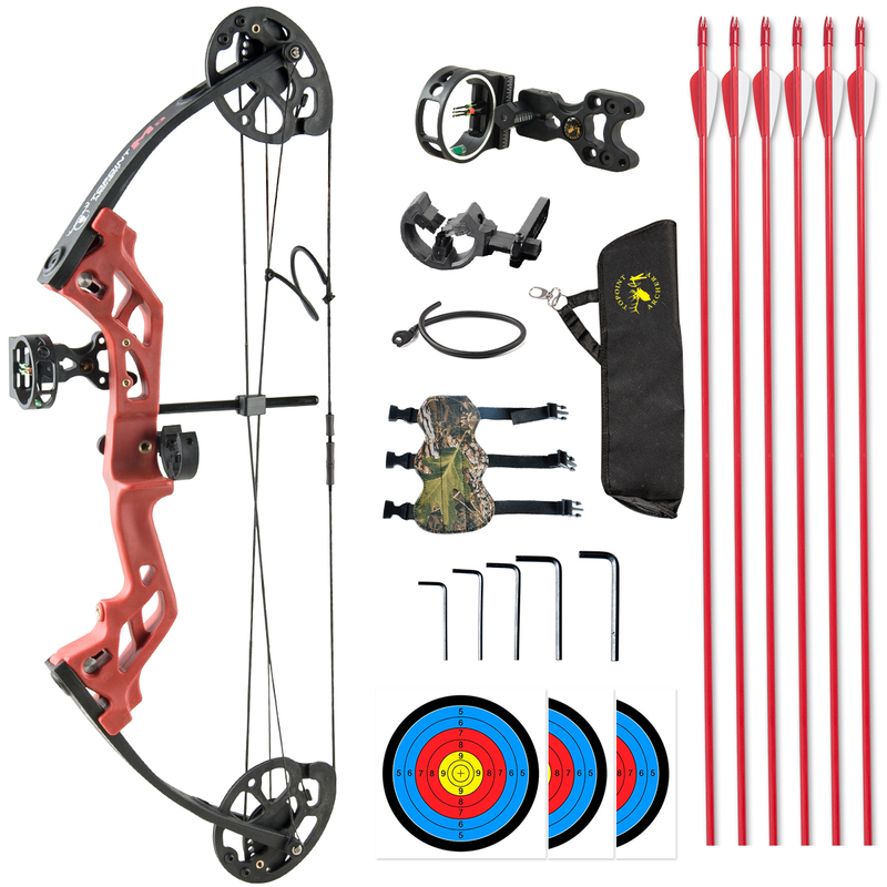 Mpow 26-inch Compound Bow with Sight + 6 28-inch Arrows