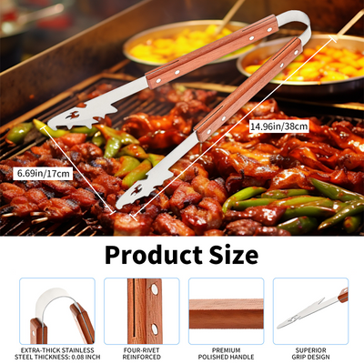 Mpow 3-piece Stainless Steel Barbecue Tool Set with Box Outdoor Camping Picnic BBQ Barbecue Utensils Cooking Tool Combination Set