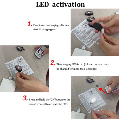 Mpow Motorcycle Strobe Light, Multi-Color LED Strobe Light, Remote Control, Suitable for Cars, Drones, Bicycles, and Outdoor Gear