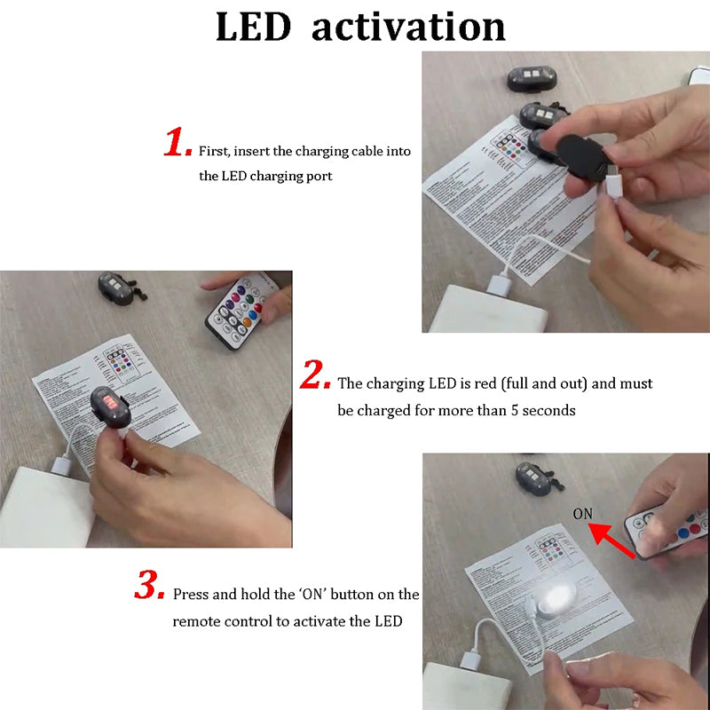 Mpow Motorcycle Strobe Light, Multi-Color LED Strobe Light, Remote Control, Suitable for Cars, Drones, Bicycles, and Outdoor Gear