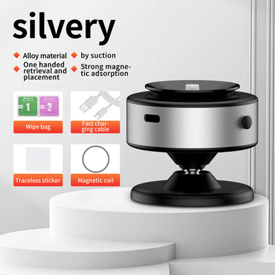 Mpow Suction Cup Magnetic Phone Holder for 4.7-7 Inches, Universal, All Car Models, ABS+PC+Aluminum Alloy, Black and Silver, Portable