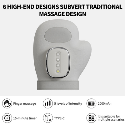 Mpow Hand Massager - 360° Air Compression & Heating, 2000mAh Rechargeable