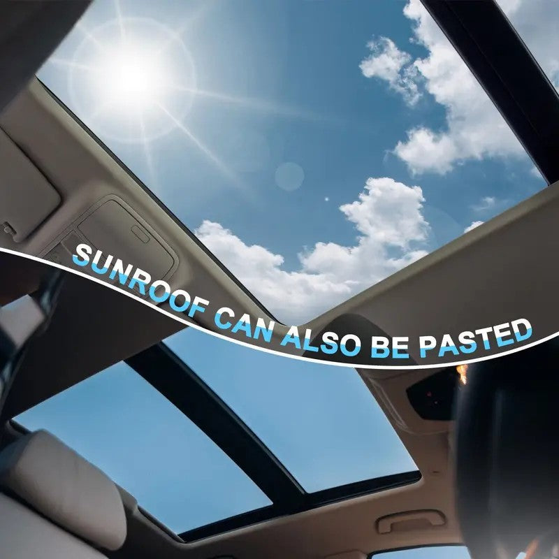 Mpow Black PET Window Film with 99% UV Protection and 50% Heat Insulation. Includes a scraper and scissors for versatile use.