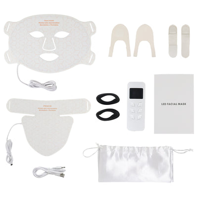 Mpow 4-Color Light Therapy Silicone Mask with Neck Care | 480 Chips Face & Neck Beauty Device