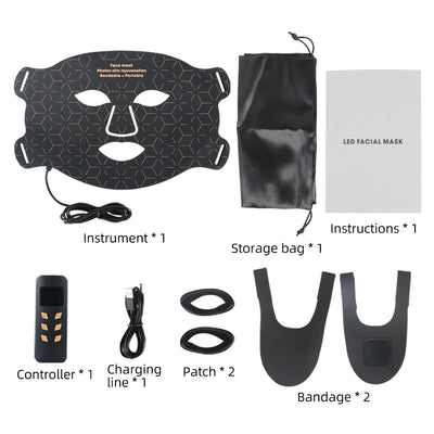 Mpow 4-Color Light Therapy Silicone Mask | 480 Chips Face & Neck Beauty