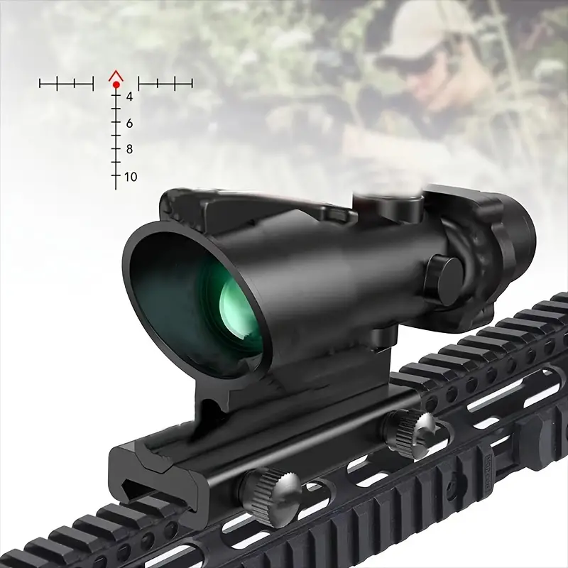 Mpow High-Performance Scope with Fiber Optic Sight, Multi-Layered Optics, Durable All-Metal Body, and Compatible with Multiple Rails