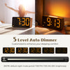 Mpow Alarm Clocks, Wood Grain, Digital Clock with Night Light, Desk Clock for Bedside, Power-Off Memory & Alarm, Dual Alarm, 5 Level Brightness +Off, 12/24H, 9min Snooze, Reveil Matin for Bedrooms