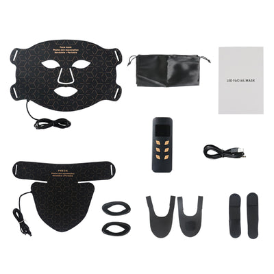 Mpow 4-Color Light Therapy Silicone Mask with Neck Care | 480 Chips Face & Neck Beauty Device