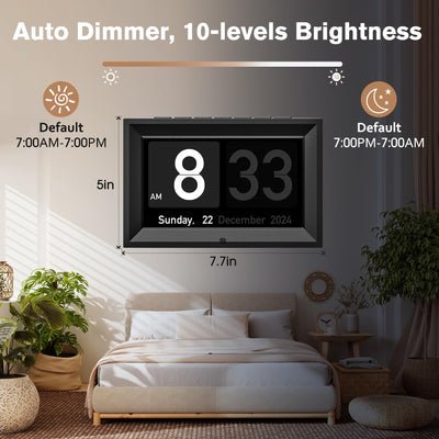 Mpow 7'' Digital Calendar Clock, Talking Clock with 10 Volumes, 6 Display with 10 Color Modes, 10 Levels Auto Dimmable, Alarms & Birthday & Holiday Reminders, 3 Pill Reminders Clock for Seniors