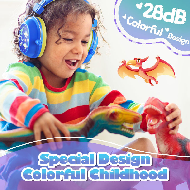 Noise Cancelling Headphones for Kids, 28dB SNR Kids Ear Protection Safety Ear Muffs for Monster Truck,Fireworks,Home,School, Adjustable Kids Noise Cancelling Headphones for Autism,Toddler,Children