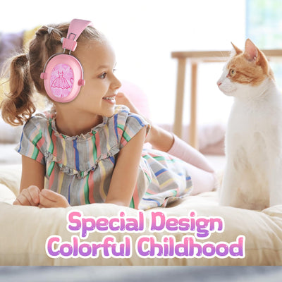 Noise Cancelling Headphones for Kids, 28dB SNR Kids Ear Protection Safety Ear Muffs for Monster Truck,Fireworks, Adjustable Kids Noise Cancelling Headphones for Autism,Toddler,Children, Pink