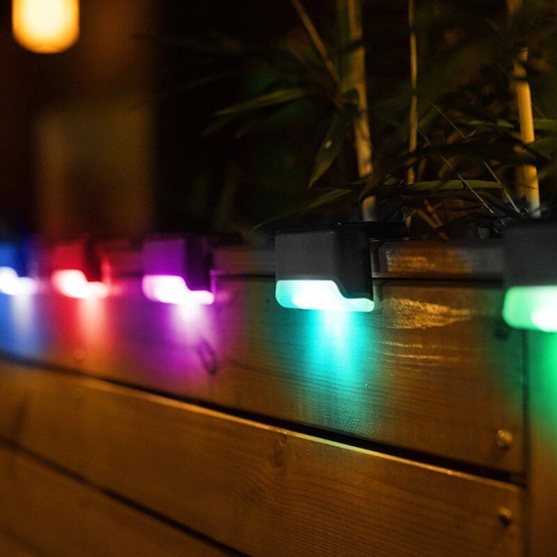 Solar LED Deck Lights – Outdoor Path Garden Patio Step Stair Lamps – Brown/Black/White
