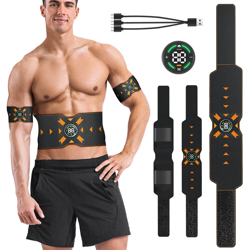 ABS Stimulator Muscle Abs Muscle Trainer Toner Flex Belt for Women  Men,Upgrade Replace EMS Pad AB machine Abs Workout Equipment 6 Modes 10  Intensity