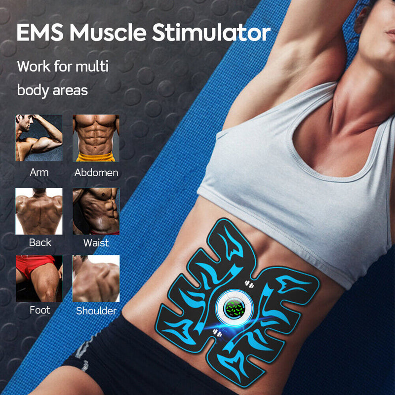 Rechargeable Abdominal Muscle Stimulator Trainer Abs Fitness Excersize Gear 10 Modes 39 Intensities