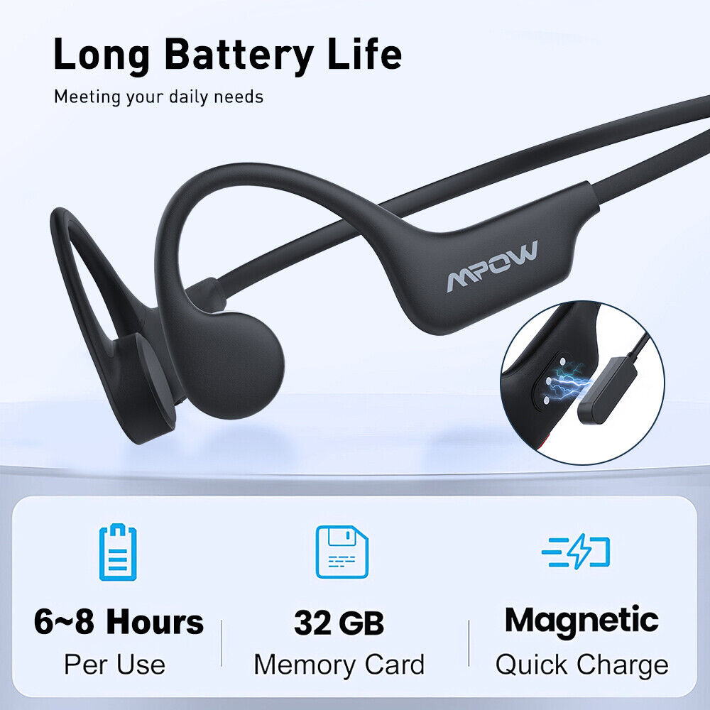 Mpow BH660 Bluetooth Bone Conduction Sport Headphones Open Ear Wriele MPOW